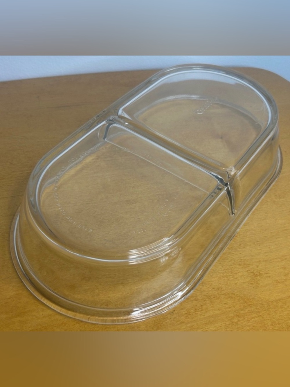 Vintage PYREX Clear Glass 2 Part
Divided dish - Picture 3 of 8